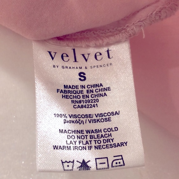Velvet, Revolve brand peony pink Kaia top, Sz S - Picture 7 of 8